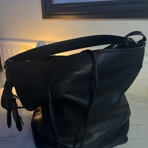 Burberry Bags | Burberry Brit Medium Ashby Black Leather Hobo Bag | Color: Black